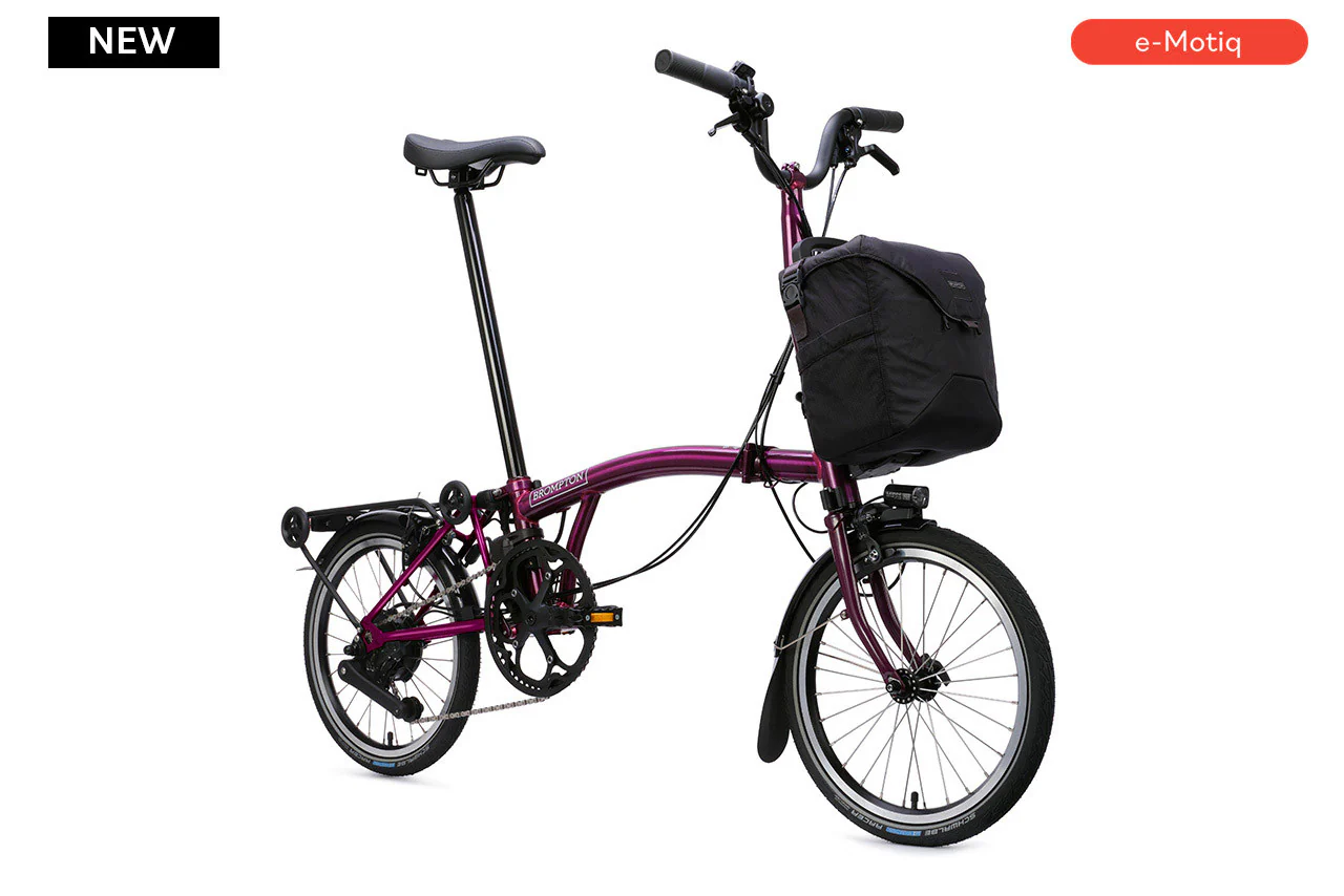Brompton Electric C Line with SuperRoll+ and Handlebar Control - e-Motiq system - 4-speed, with Rack - Image 5