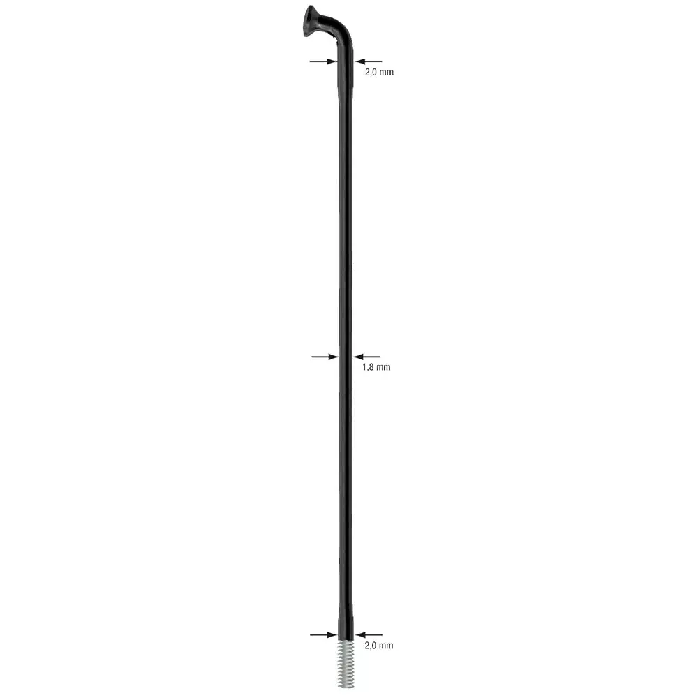Sapim Race J-Bend Spoke Blank - Inc Nipple - Image 2