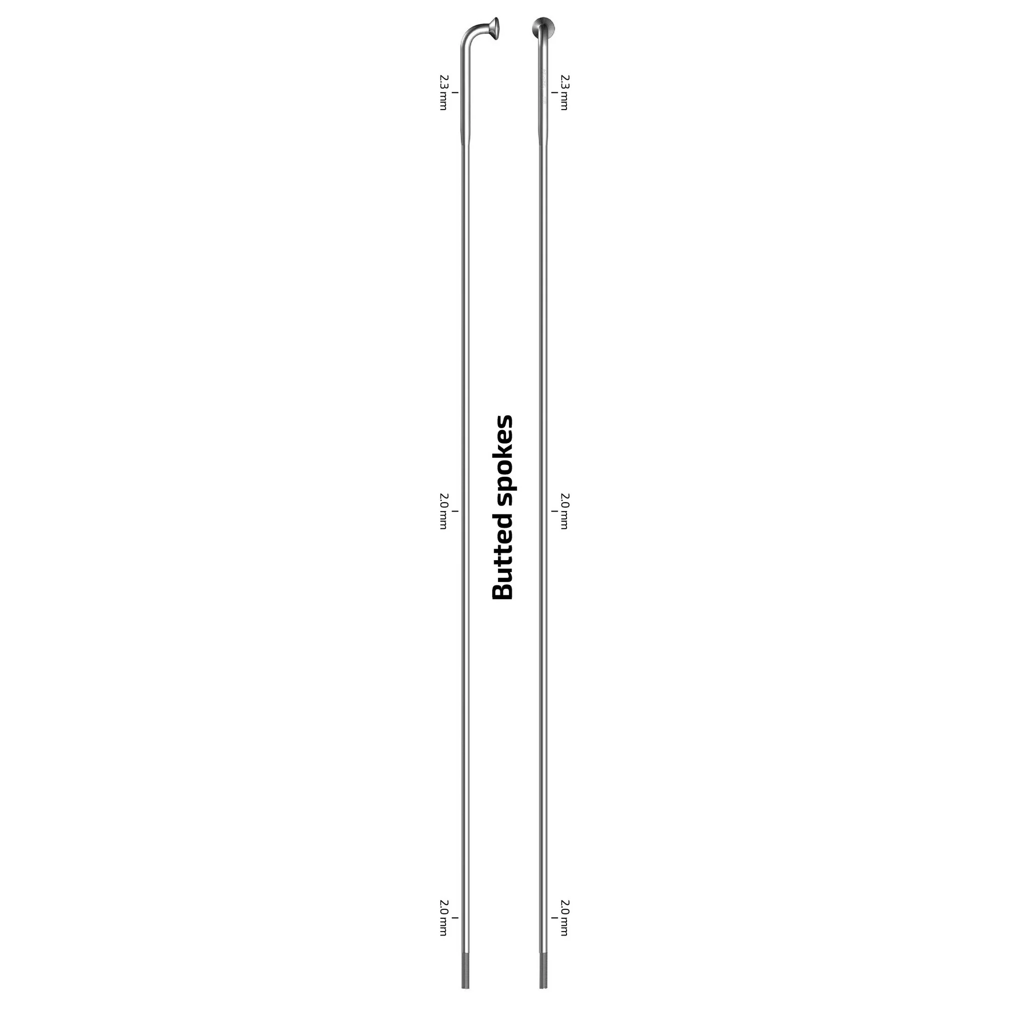Sapim Strong J-Bend Blank Spoke 302mm - Inc Nipple