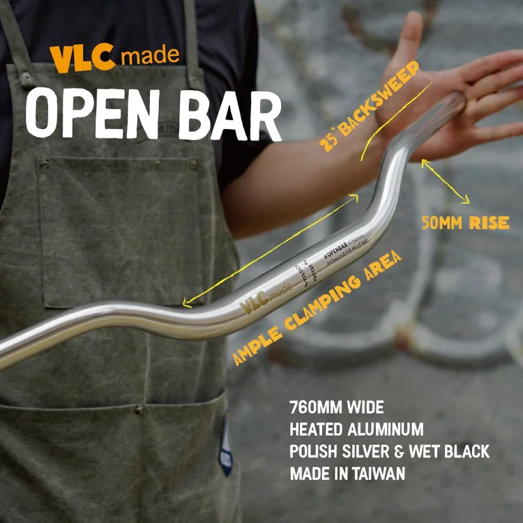 VLC Open Bar handlebar 31.8x760mm Wet Black - Image 3
